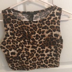 Forever 21 Cheetah Crop Top
